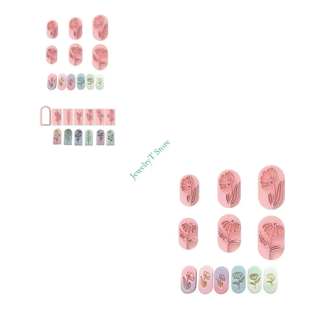 

LX9D Reusable Leaf Clay Cutters Clay Cutting Tool Earrings Moulds Suitable for Clay Art Projects and Home Studio Use