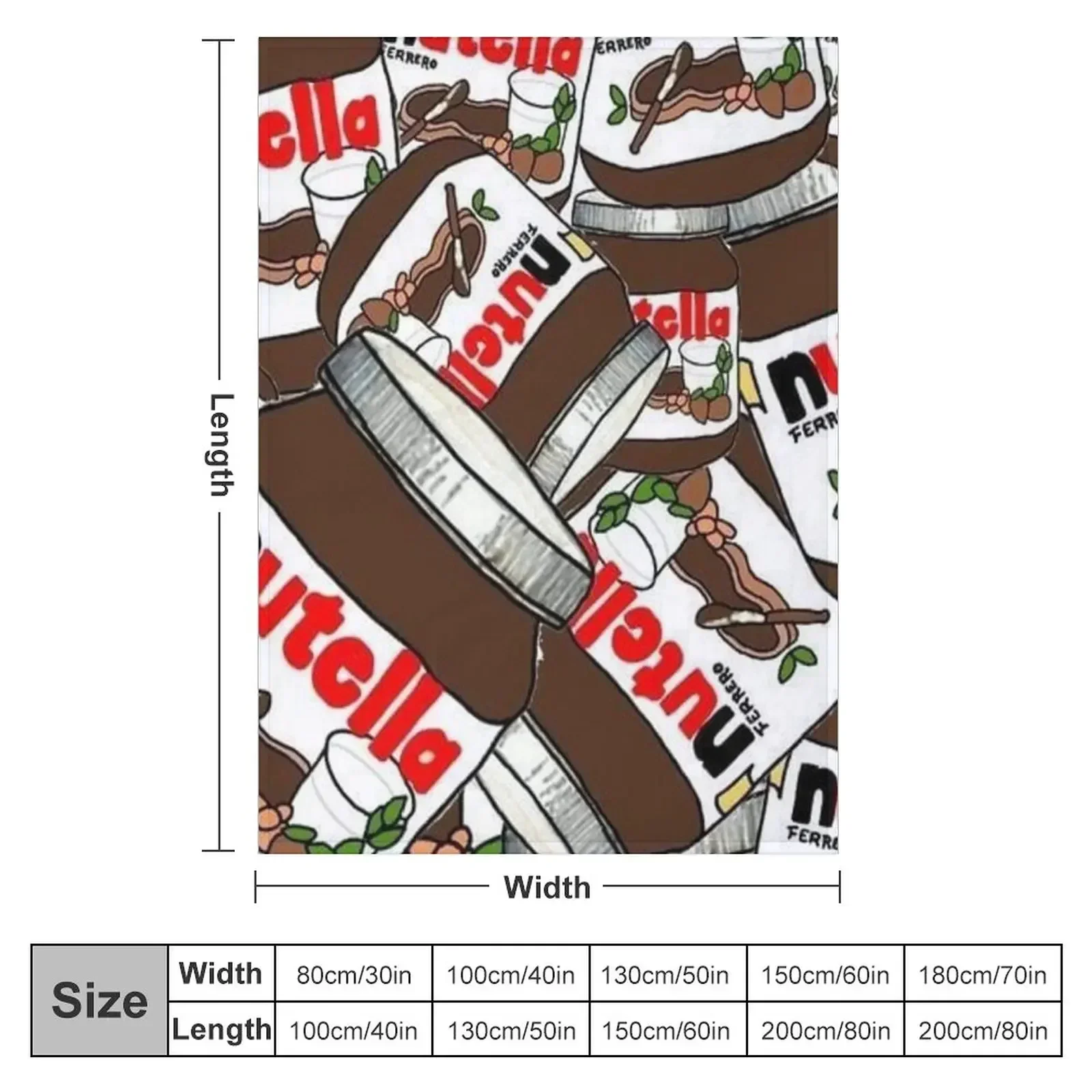 Nutella Throw Blanket Furry Luxury Throw Multi-Purpose Picnic Loose Designers Blankets
