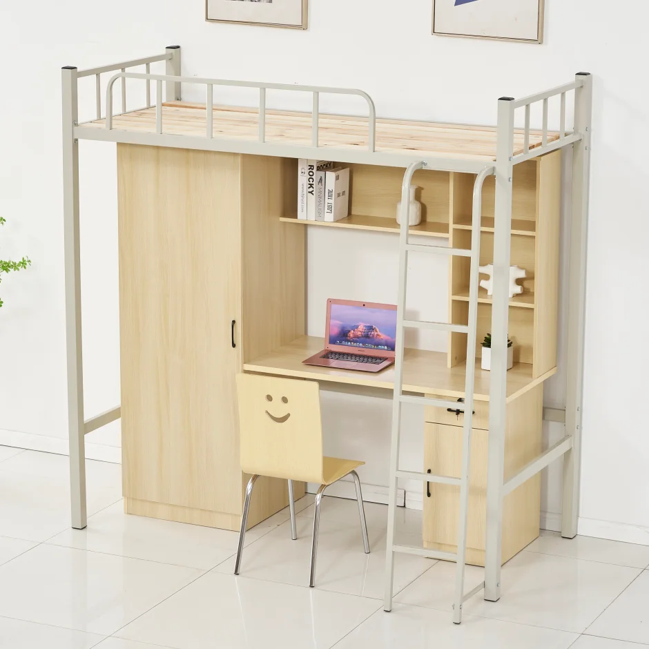 Customized Solid Steel Bunk Bed Children Twins Bunk Beds For Apartment Using