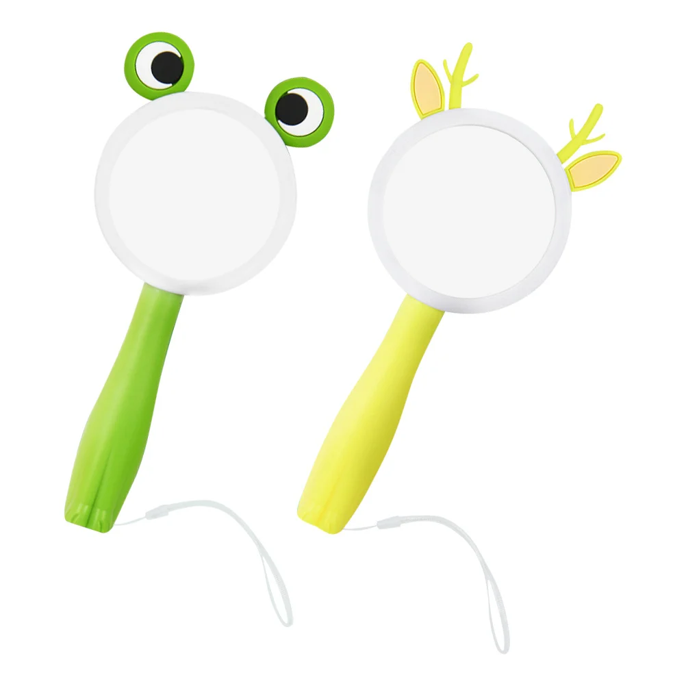 

2Pcs Kids Handheld Cartoon Animal Magnifying Glass Compact Design for Nature Study Observation Science Experiment Magnifying