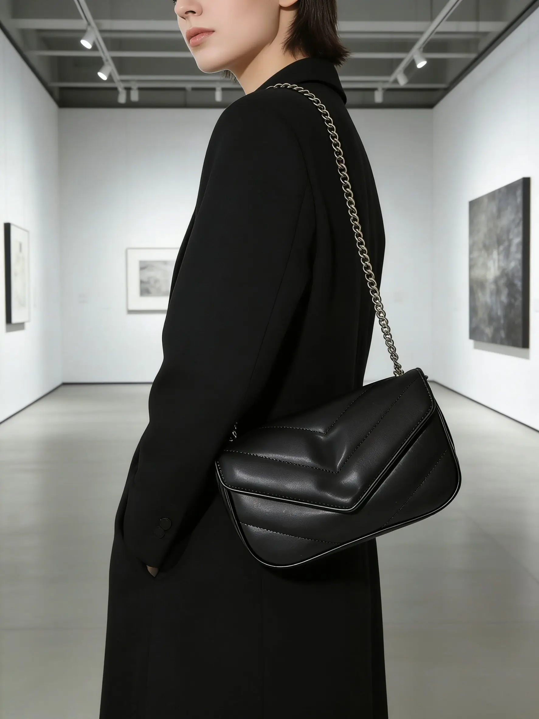 

Quilted Chain Square Bag Vintage Shoulder Bag Luxury Design Crossbody Bag