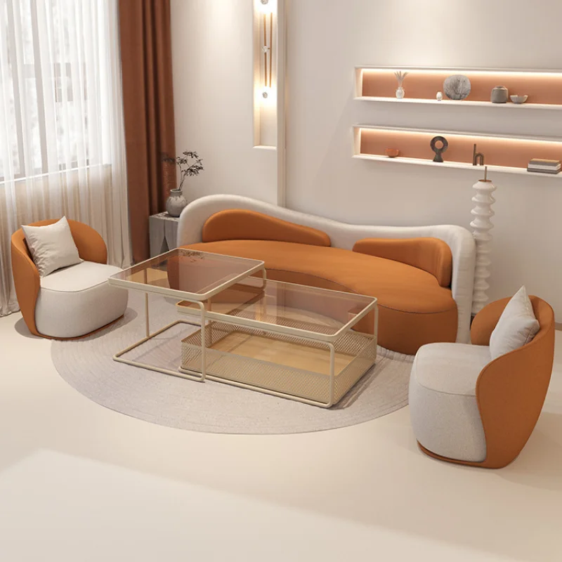 Custom. Beauty salon style sofa wedding dress shop clothing store rest area small apartment reception sofa curved Nordic S