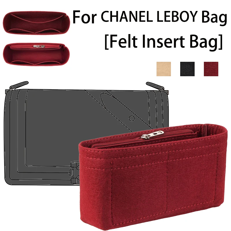 Fits For LEBOY S M L Flap Felt Cloth Insert Bag Organizer Makeup Handbag Travel Inner Purse Portable Cosmetic Bags
