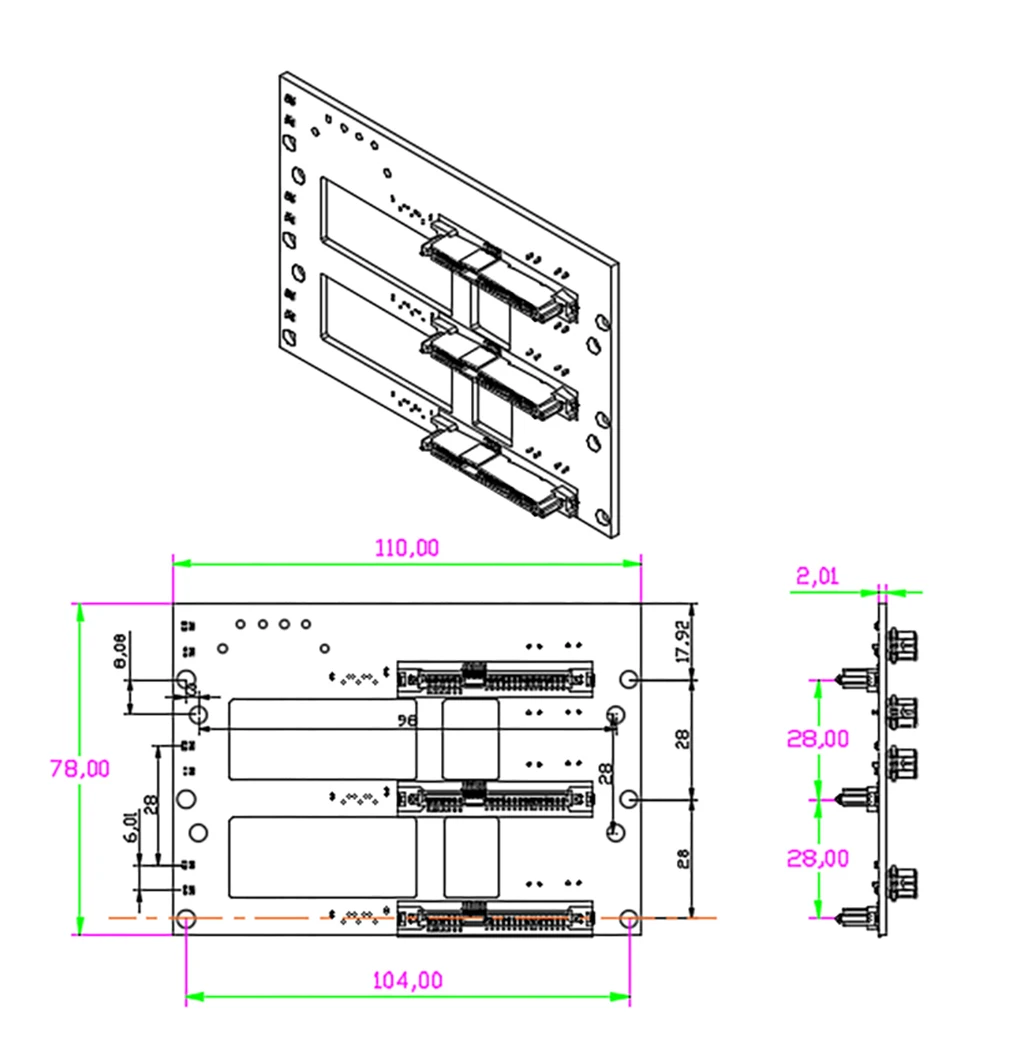 Dual/Triple/4/5-Bay SATA Festplatten-Backplane NAS-Gehäuse Adapterplatte SATA 6G Großes 4D-Netzteil Speicher-Server-Backplane – Detail 13