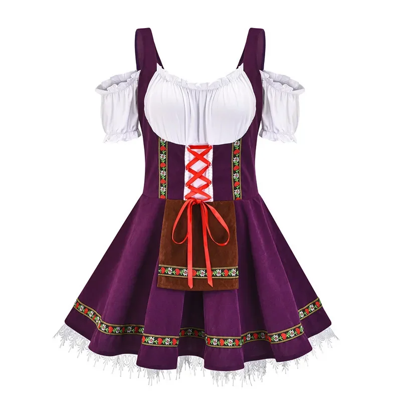 SN60 Oktoberfest Women Festival Party Clothes Costume Traditional German Bavarian Beer Dress Cosplay Halloween Carnival Outf5&8$