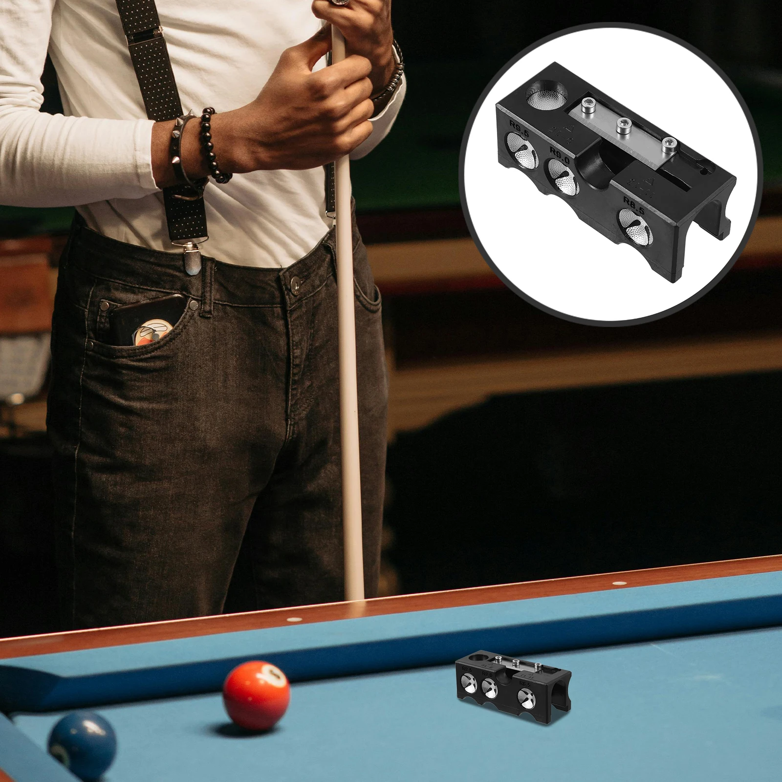 

1Set Billiard Pool Cue Tip Shaper Sturdy Trustworthy Multifunction Tool for Longlasting Performance Pool Cue Tip Repair Tool