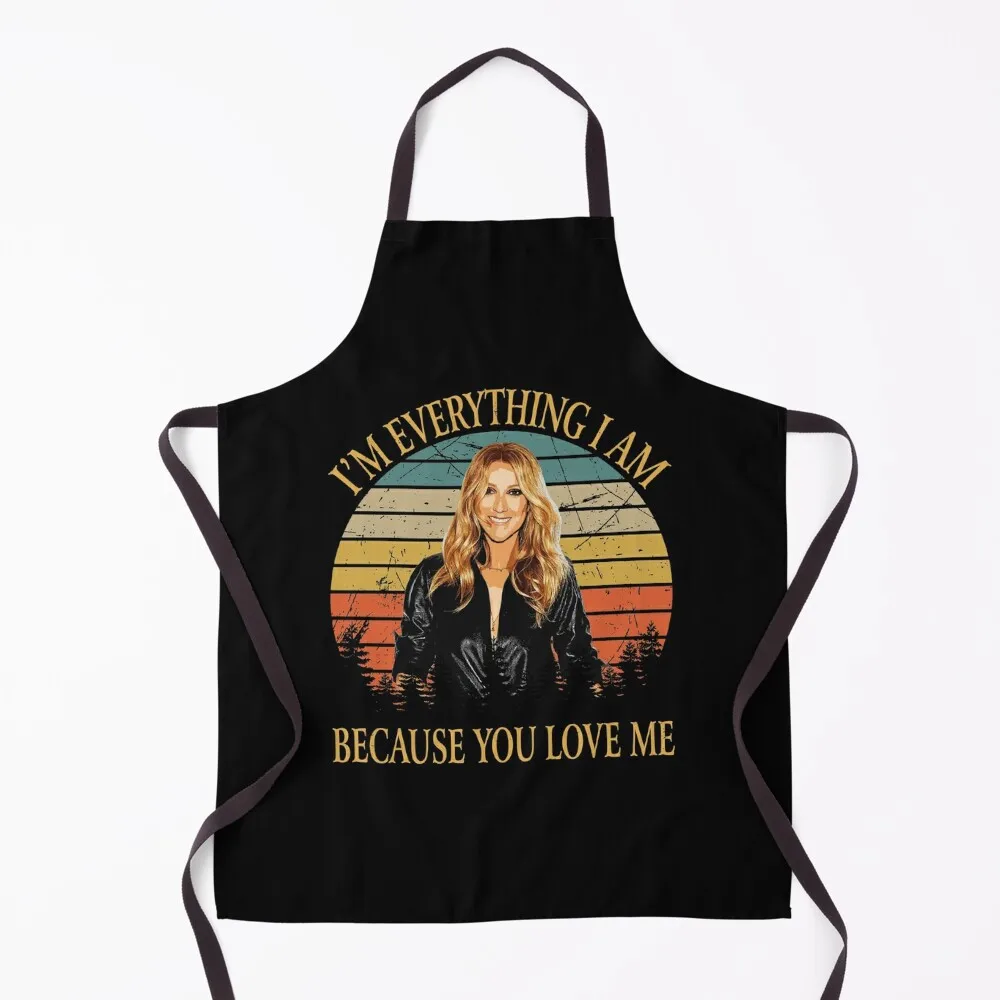 

Vintage I'm Everything I am because you love me Apron Kitchens Woman Professional Barber Bib For Kitchen Trim Cloth Apron