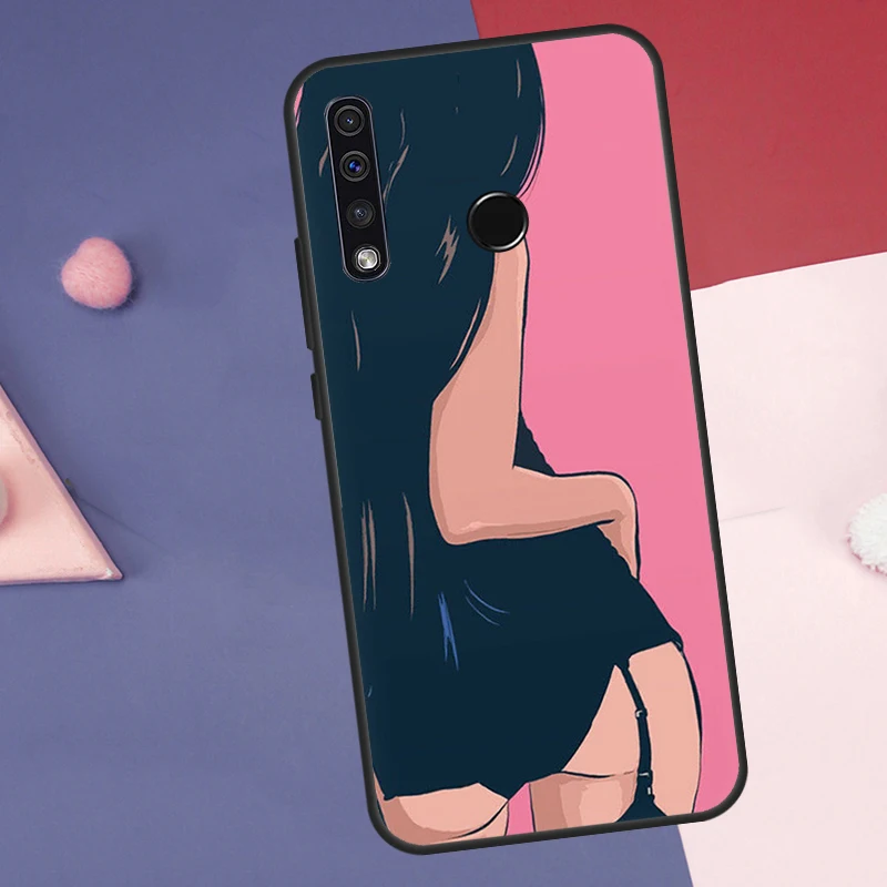 مثير الساخن الفتيات الشفاه الوردي بيكيني القضية لهواوي نوفا 10 9 SE 8i 11i 12i 12s Y60 Y70 Y90 Y72 Y73 Y61 Y91 P60 Pro P30 P40 لايت #3