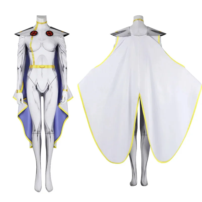 25COSZentai X 97 Storm Ororo Munroe أزياء تنكرية للنساء بدلة أنيمي بذلة عباءة بدلة لعب الأدوار لحفلات الهالوين