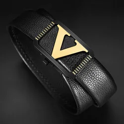 Designer Belts Men High Quality Fashion V Letter Luxury Famous Brand Genuine Leather Belt Men Classic Exquisite Ceinture Homme