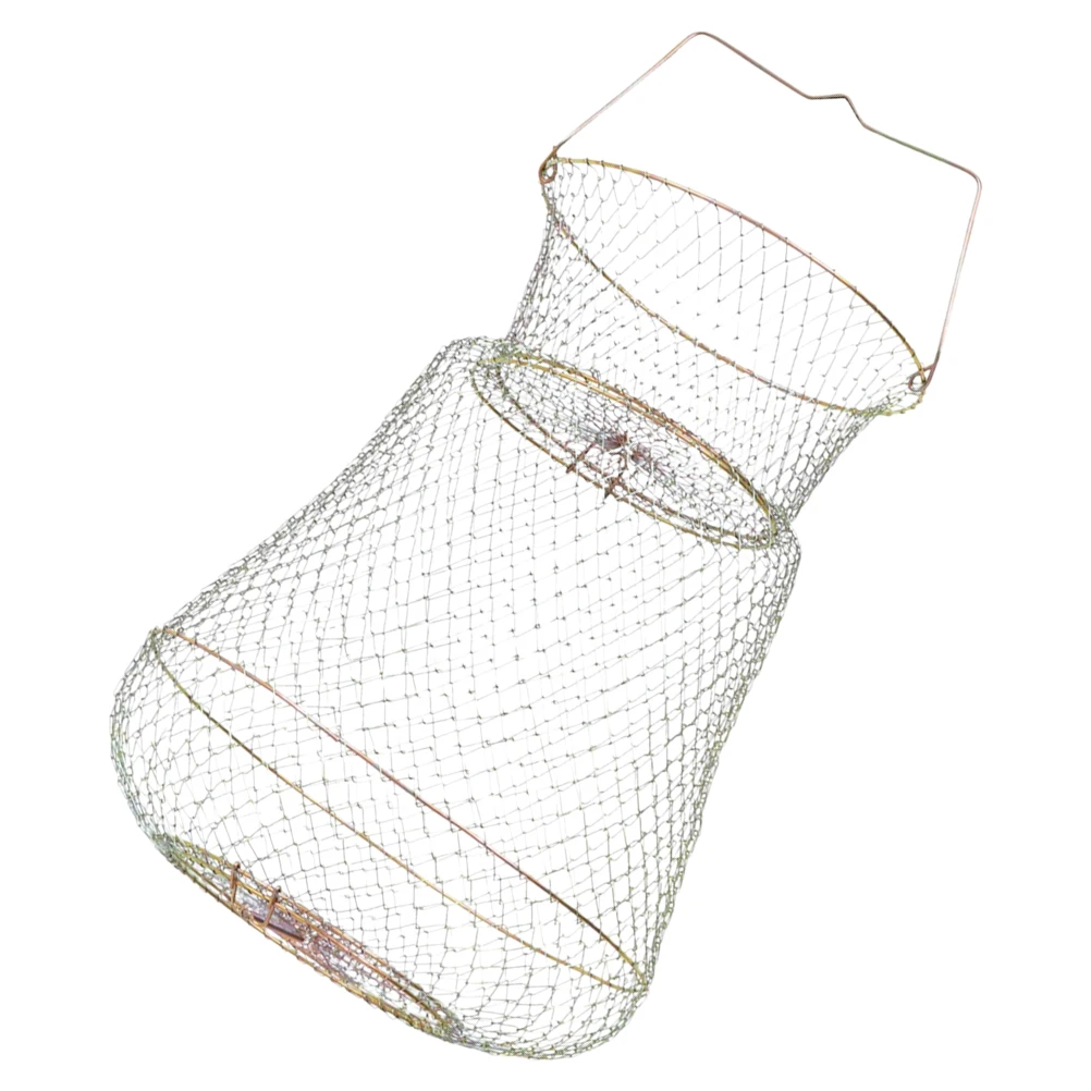

Wire Fish Foldable Fishing Net Cages Wear resistant Mesh Protecting Netting Accessories Bait Fishing Mesh Netting Bucket