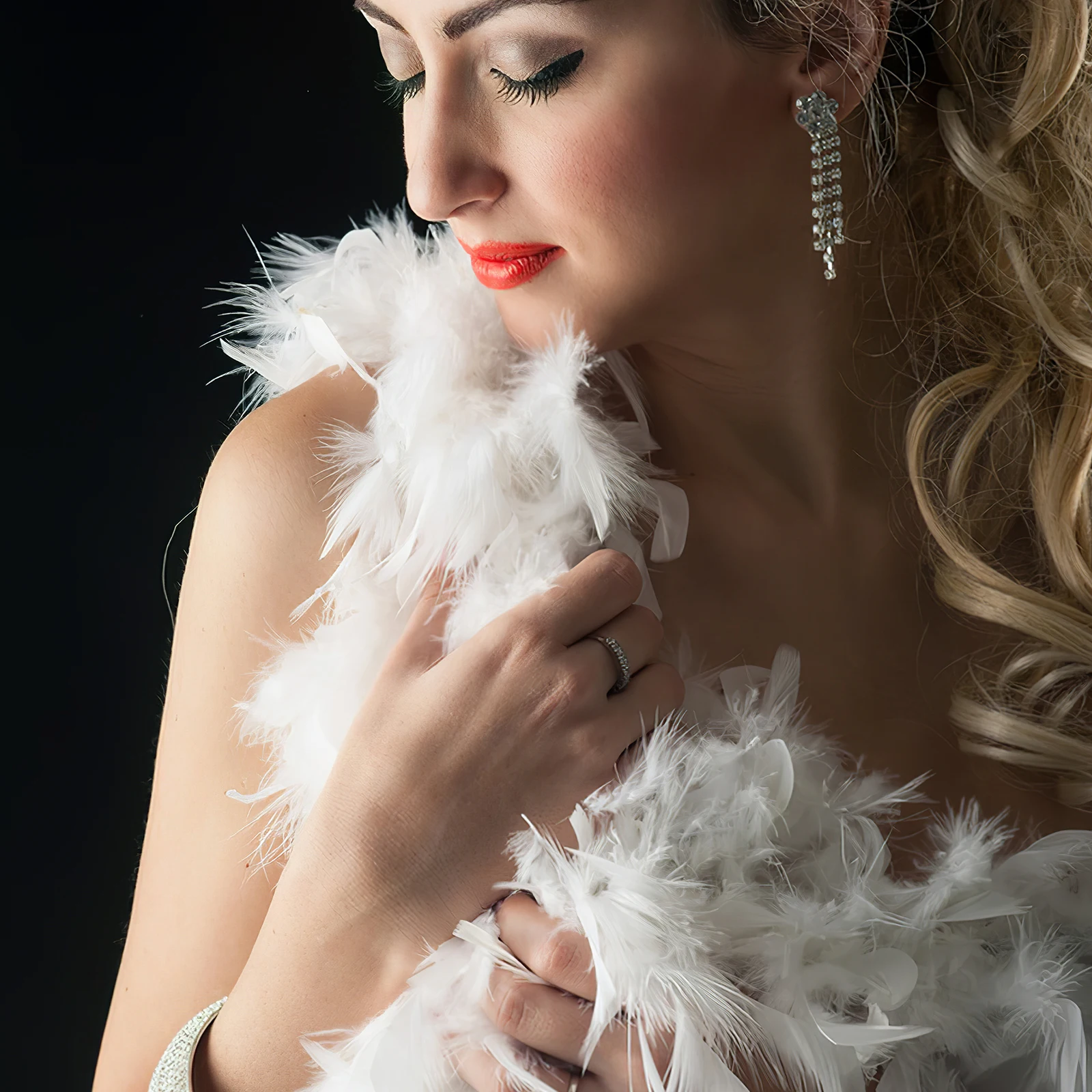 

White Accessories Elegant Accessory Furry Costume​ Prom Dress up Boas Animal Hair Halloween