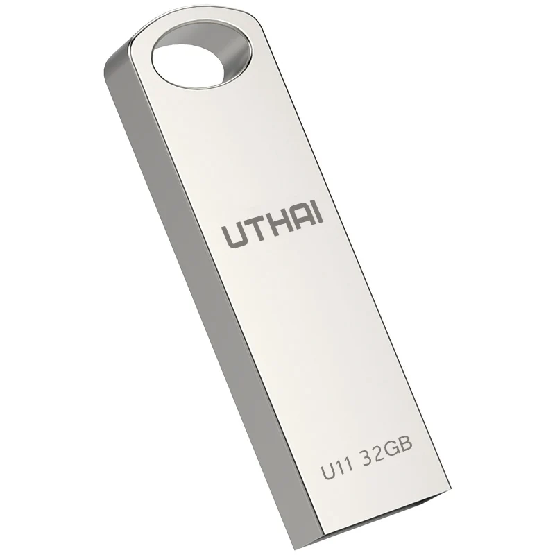 UTHAI U11 メタルUSBフラッシュドライブ - キーリング付きペンドライブ 32GB/16GB/8GB 防水ポータブルUSBスティック ペンドライブ データ保存用