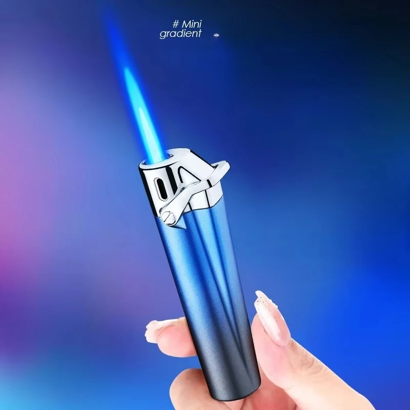 New Inflatable Gas Lighter Gradient Mini Portable Metal Visible Gas Window Windproof Cigarette Lighter Personalized Gifts view 5