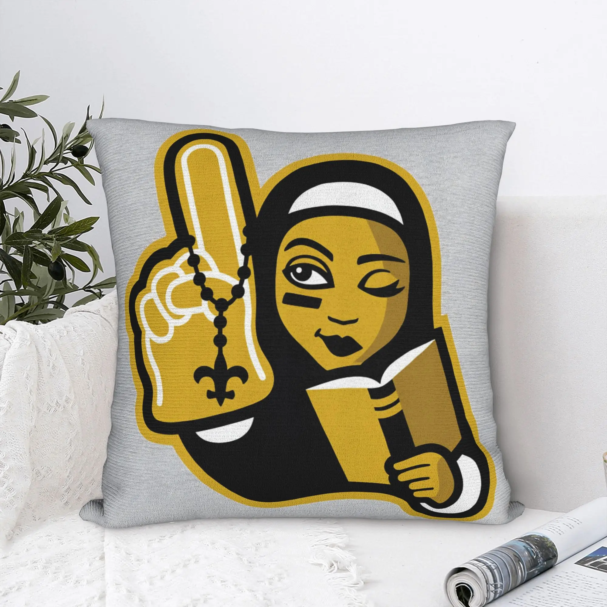 New Football Saints Fans Pillow Case  Print Pillow Cover Cute Funny Cushion Cover For Chair Sofa Home Decor