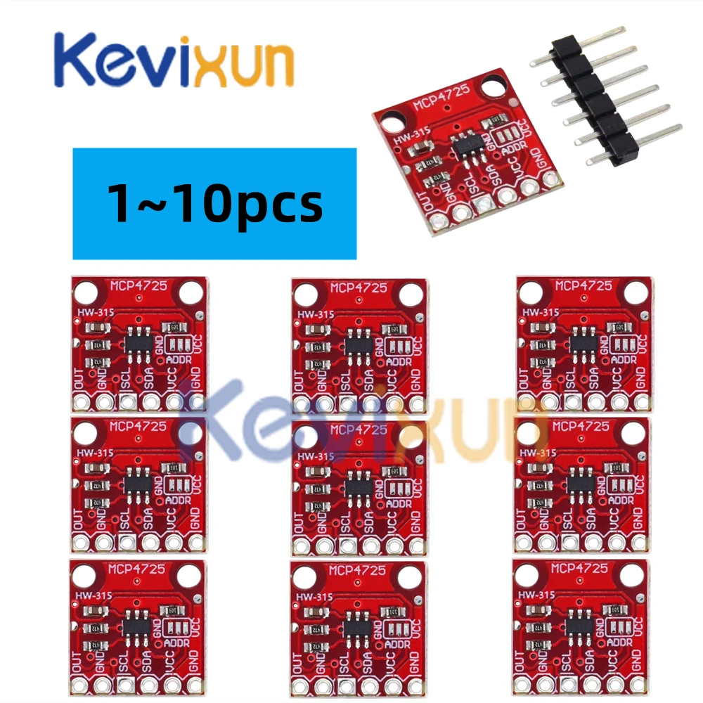 1-10 sztuk/MCP4725 12Bit I2C DAC moduł konwertera cyfrowego cyfrowy na analogowy EEPROM płytka rozwojowa dla Arduino 2.7V-5.5V