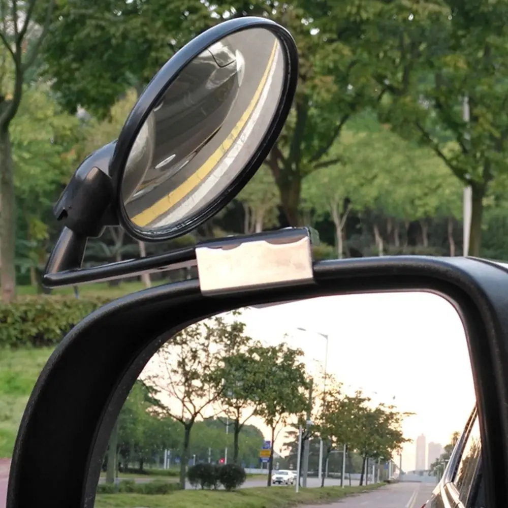 Car Reversing Parking Helper Car Blind Spot Mirror HD Glass Wide Angle Dead Zone Auxiliary Mirror 360 Adjustable Degree - view 2