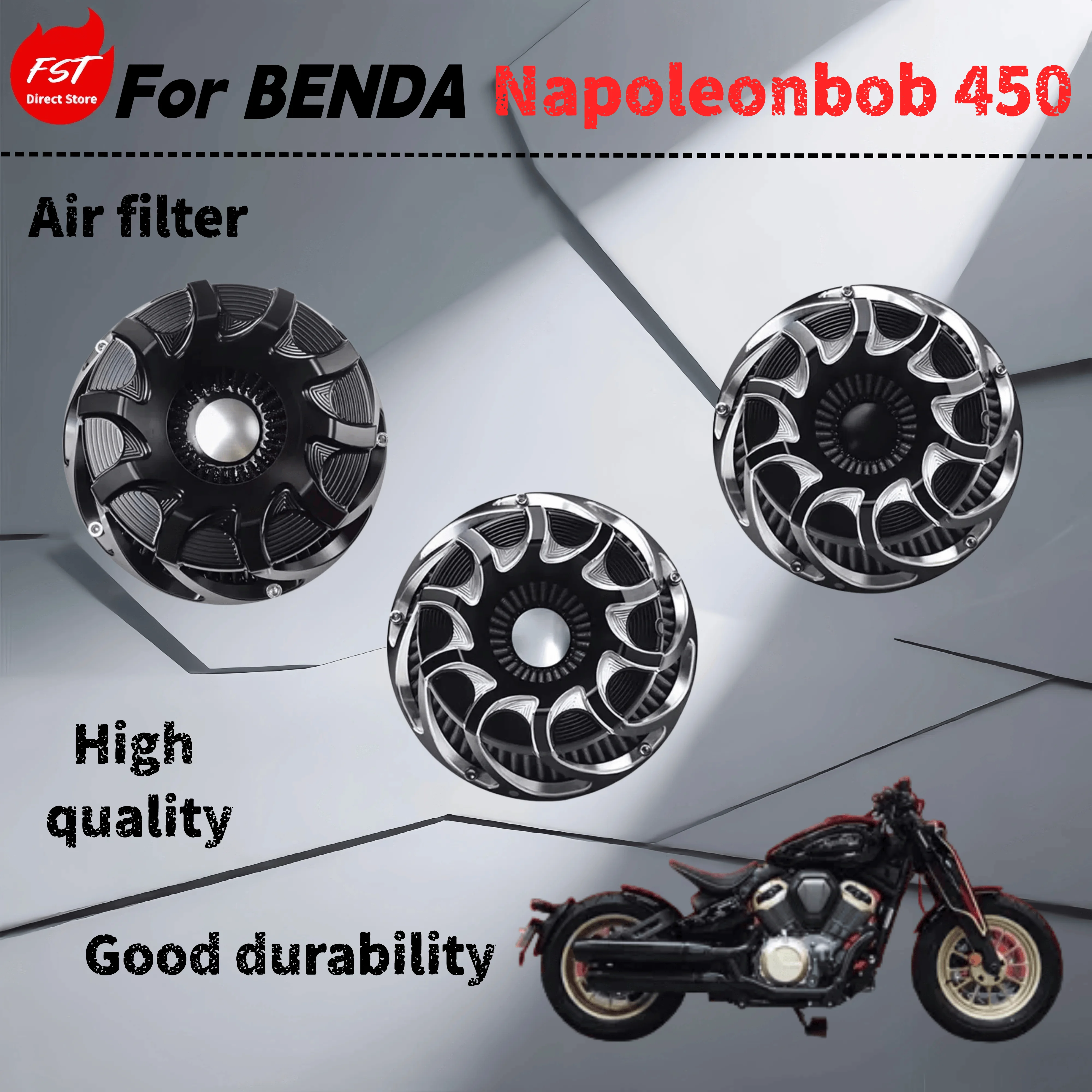 

For Benda Napoleonbob 450 retrofit clear clutch cover water pump cover air filter engine trim accessories