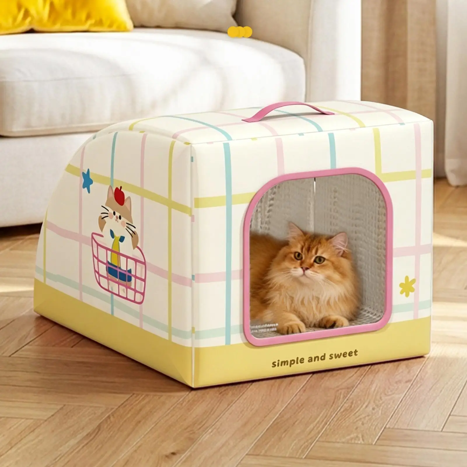 Maison rafraîchissante pour animaux de compagnie (chats et chiens) avec système de refroidissement intégré par blocs de glace pour une fraîcheur toute l'année