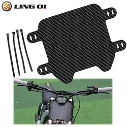 Actualización de motocicleta eléctrica LING QI, placa de número de fibra de carbono modificada para Surron sur-ron Sur Ron Light Bee X, piezas personalizadas