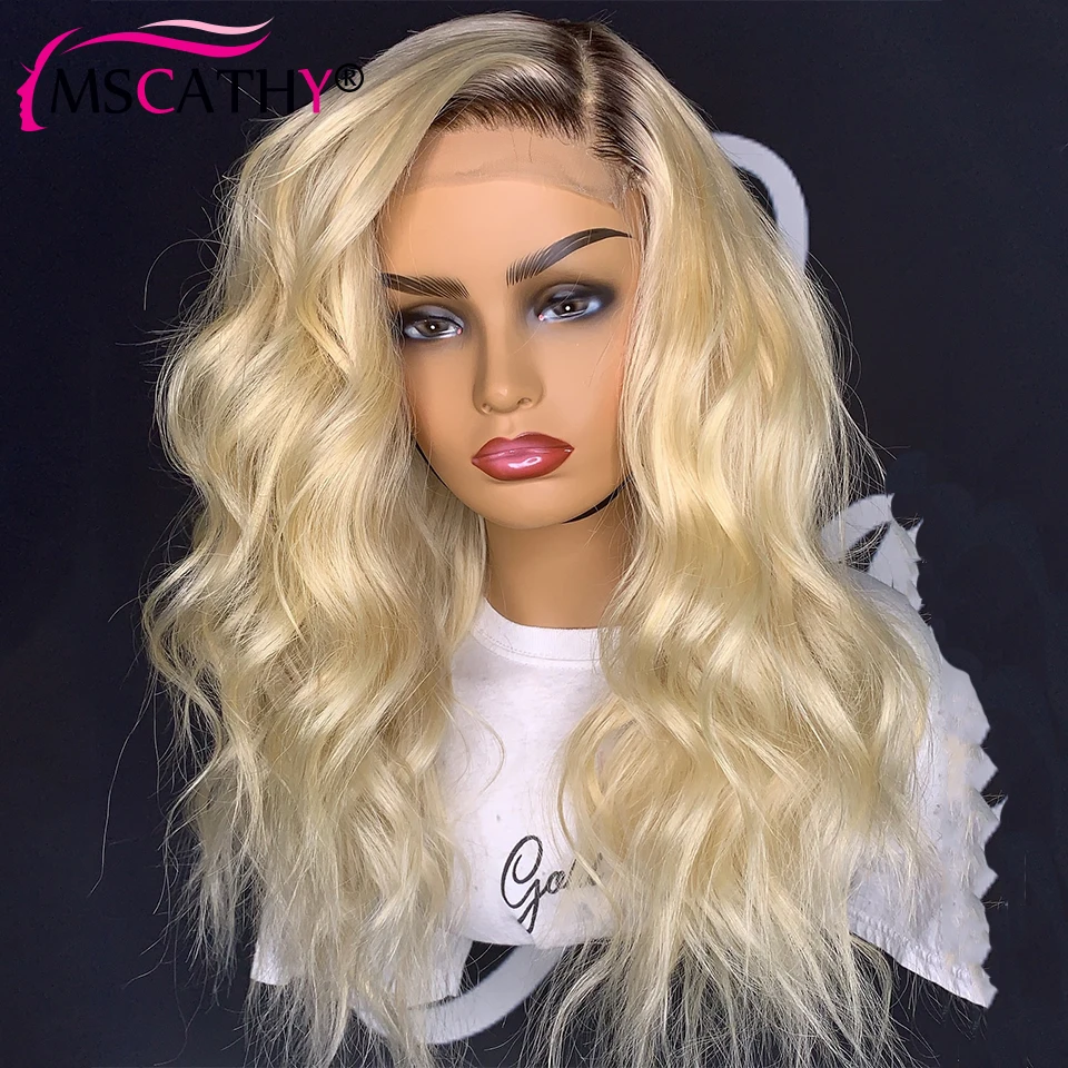 13X6 Body Wave 613 Blonde Ombre Human Hair Pruiken Voor Vrouwen 13X4 Transparante Lace Frontale Pruik Pretokkelde Brazilian Remy Hair Pruiken