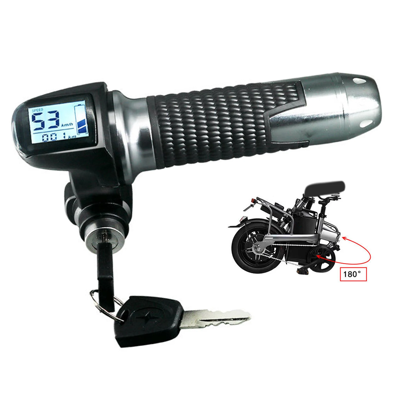 Transfer Handle Bicycle Handlebar Mileage Show 6PIn ABS Black Electric Bicycle High-quality Power Display RIDE 1.7M 36V 48V