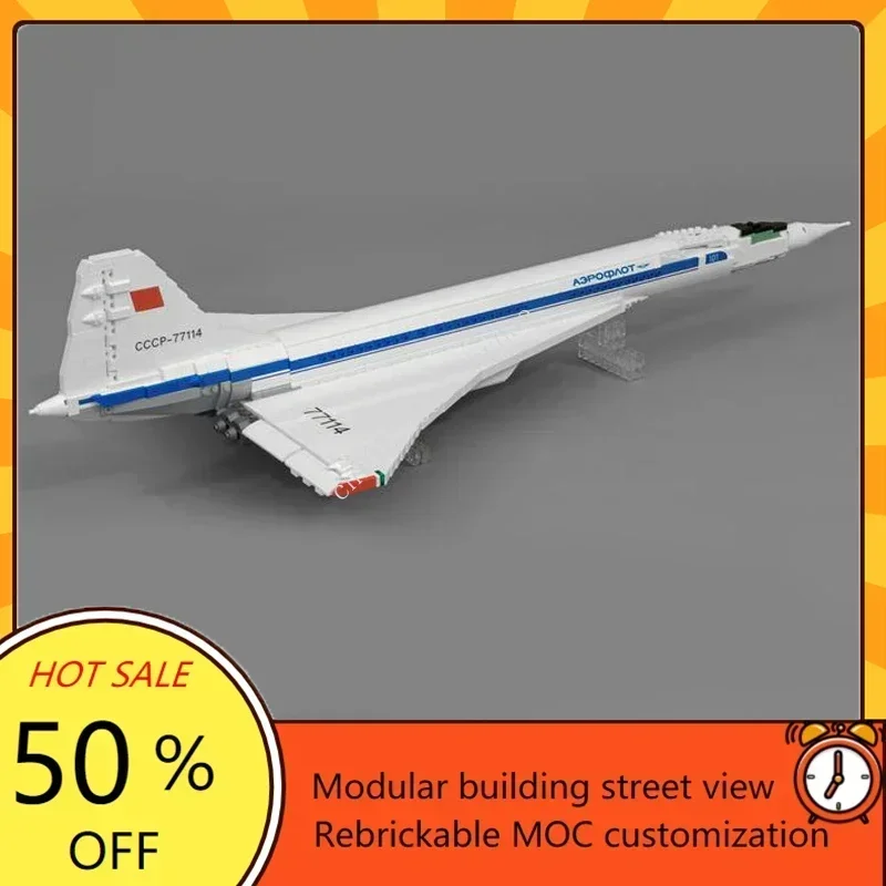 1846PCS MOCS Neue Concorde Flugzeug Tupolev Tu-144D Supersonic Flugzeug Modell Bausteine Ziegel Montage Spielzeug Weihnachten Geschenk