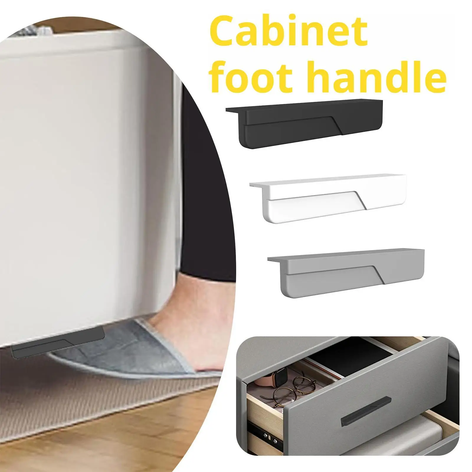 Cabinet Foot Pull Handle Modern Silicone Drawer Opener Tool for Kitchen Handles Under Sink Garbage Bin Cupboard Home