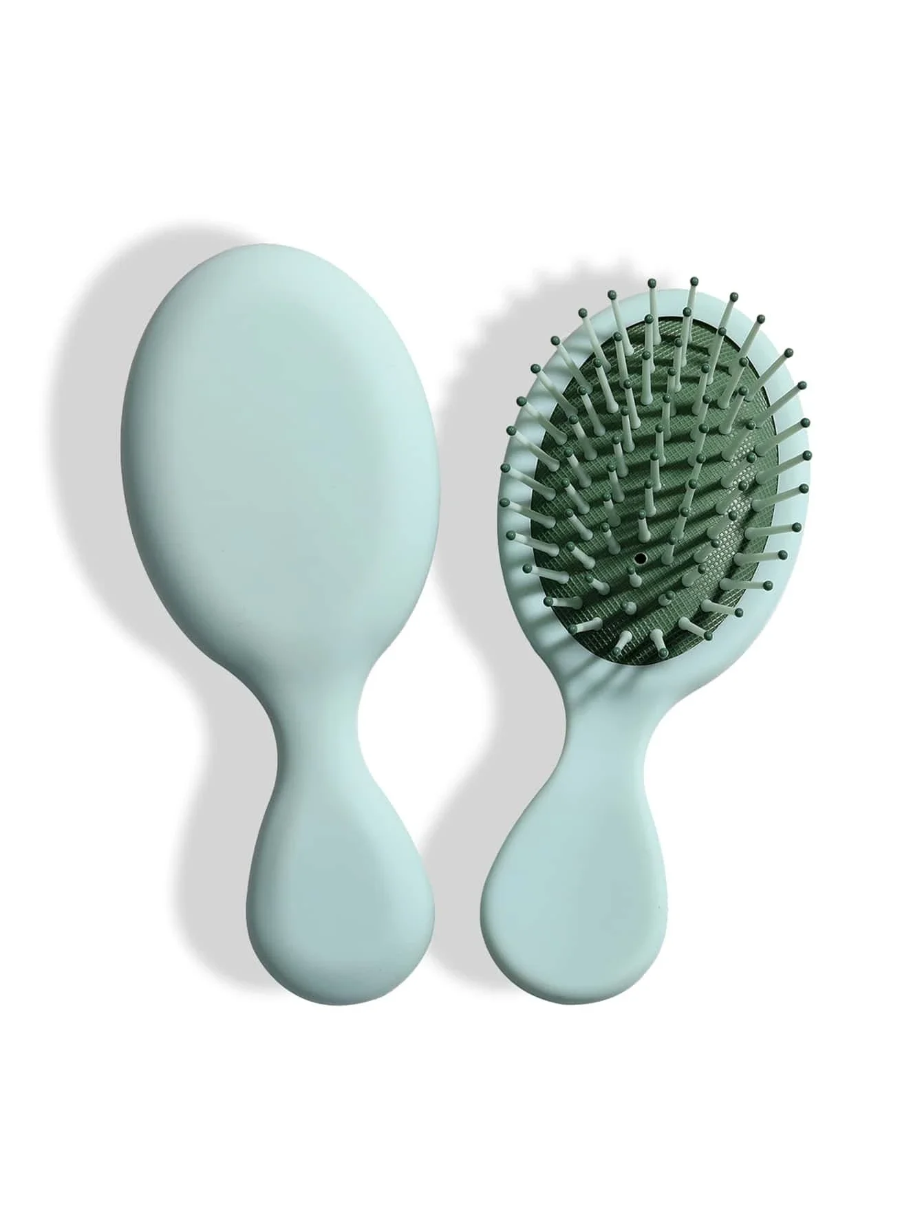 Mini peine portátil compacto con cojín de aire Daisy Candy, cepillo para el cabello con mango, herramienta de peinado, cuidado del cabello, regalo para niña (verde)