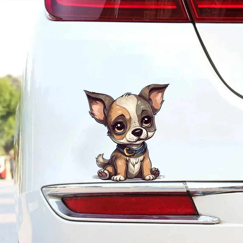 Cute Chihuahua Dog Car Sticker Art Graphics Wholesale PVC for Cars Truck SUV Windows Motorcycle Scratch Cover Laptop Notebook