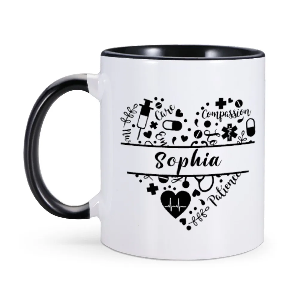 Personalized Name Nurse Coffee Mug Unique Physician Home Office Drinkware Appreciation Gift For Doctors Nurses Healthcare Worker