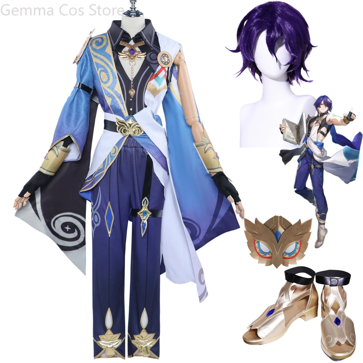 

Аниме игра Honkai: Star Rail Veritas коэффициент Косплей Костюм доктора Униформа с париком полный комплект обуви мужской Хэллоуин Карнавальный Костюм