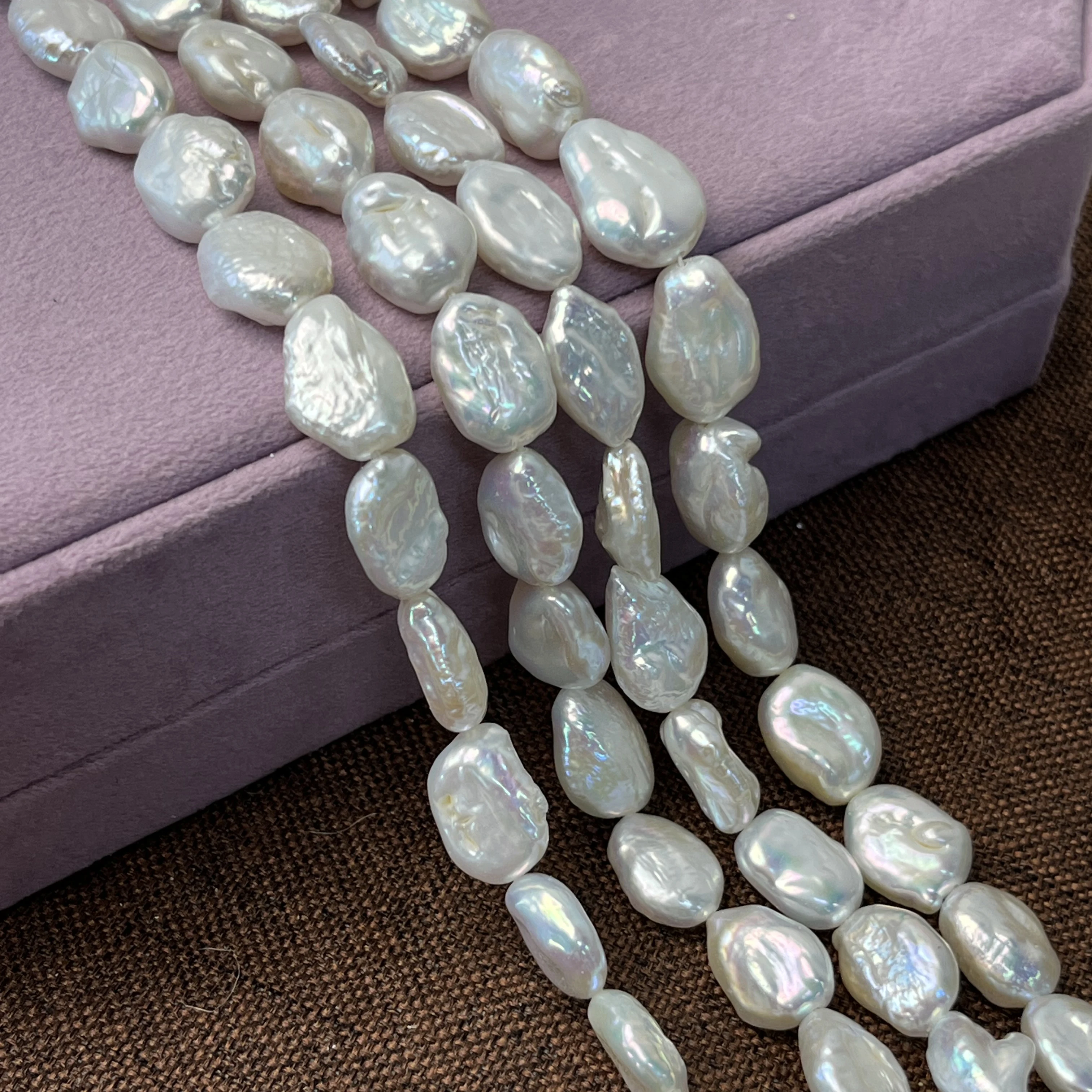 

12x16mm Baroque Irregular Shape Natural Freshwater Pearl Semi-Finished Beads for Jewelry Making DIY Necklace Bracelet Accessory