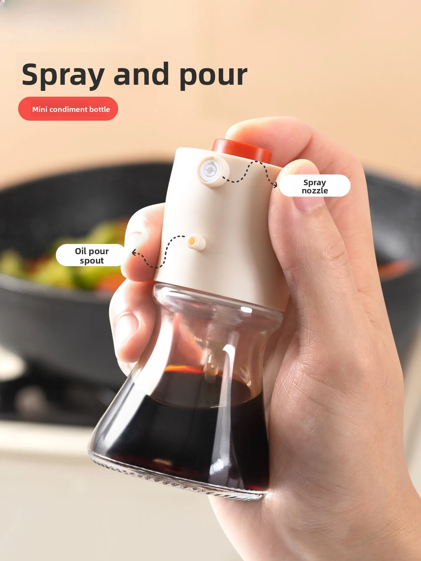  Spray Oil Bottle Small Size Seasoning Bottle Soy Sauce Spray Bottle Quantitative Oil Bottle Cam Barbecue Table Sauce...