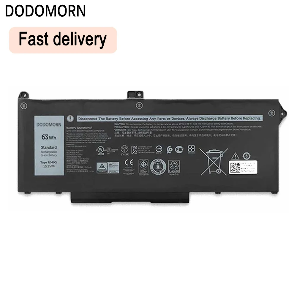 DODOMORN-Bateria do portátil para Dell, Latitude 5520, Precisão 3560, Série P104F, P137G, 01K2CF, 075X16, 0WK3F1, 41Wh, 61Wh