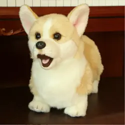 Simulazione Corgi dog doll cane a zampe corte peluche giocattolo super realistico giocattolo per amante dei cani qualità di lusso home decor pet