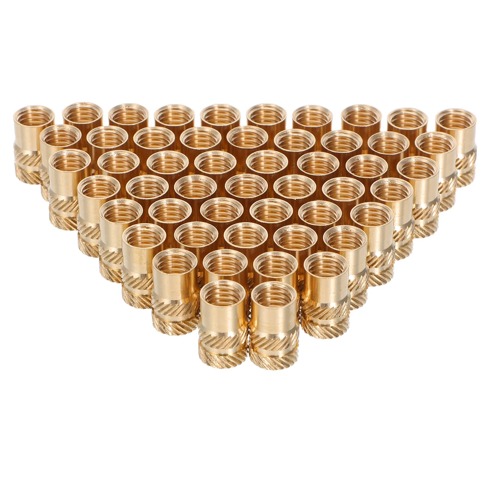 M8 Brass Knurled Threaded Inserts 50Pcs Heat Set Nuts for 3D Printing Mechanical Assembly Durable