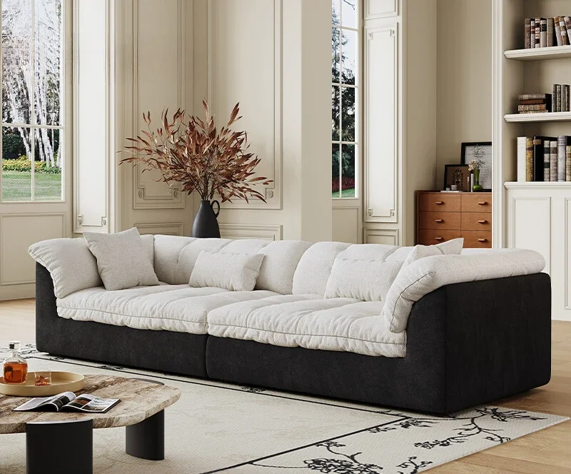 

Color matching camellia straight row sofa