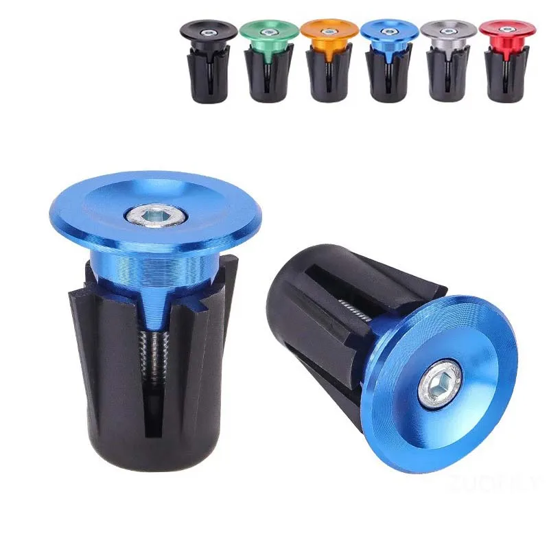 1 paar Bike Grip Griff Bar End Kappe Aluminium Legierung MTB Lenker Griffe Stecker Kappen für Mountainbike Lenker Zubehör