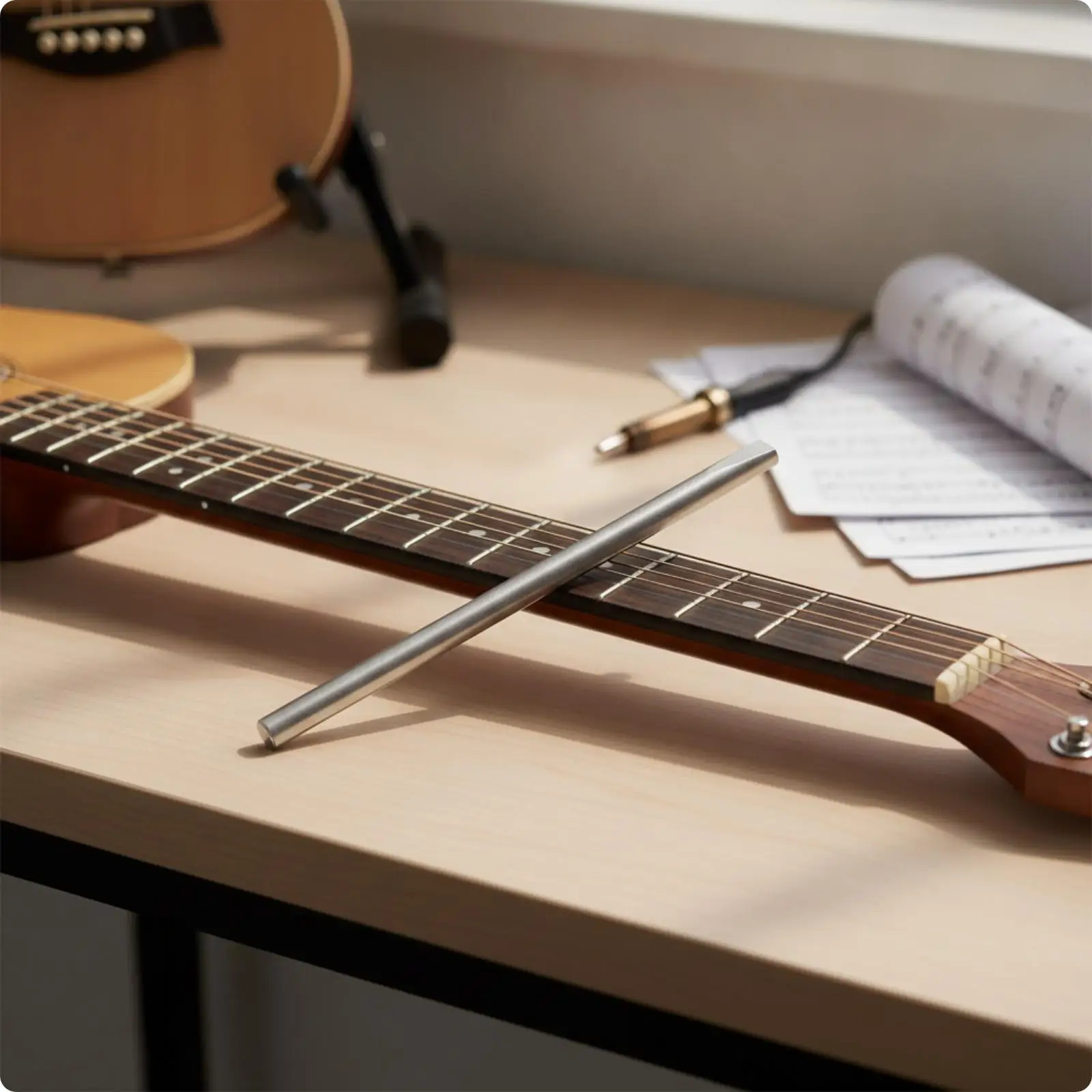 Fret Dressing File High Precision Guitar Fret File Tool for Luthiers, Guitarists, Instrument Repair, Workshop