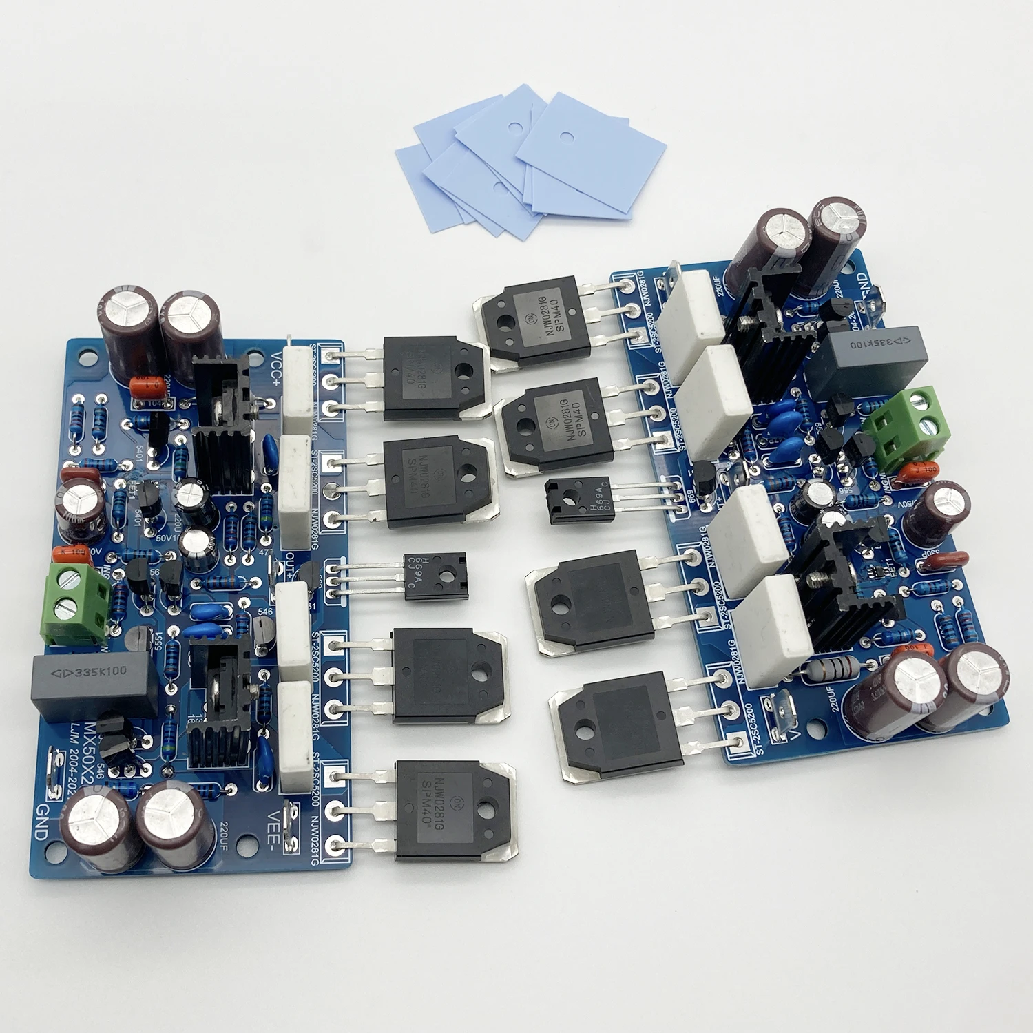 

2pcs LJM MX50X2 HIFI power amplifier board single-ended amplification quasi-complementary power amplifier dual-channel 200W8R