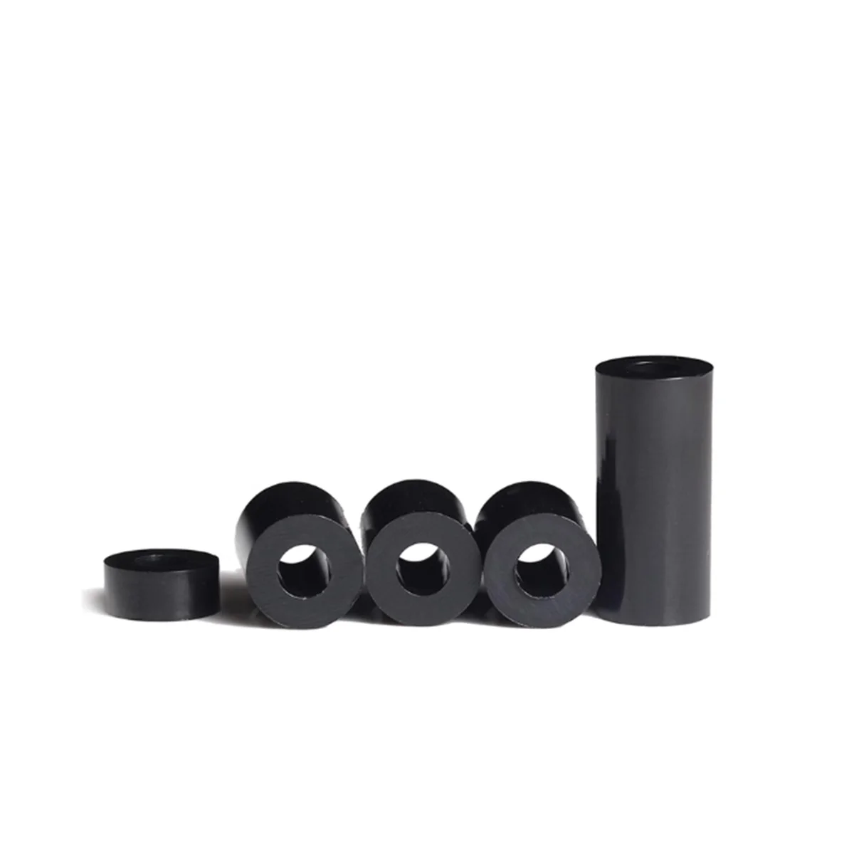 M3.2M4.2M5.2 Black Nylon Straight Column Plastic Insulated Screw Sleeve Shaft Sleeve Thickened Pad Isolation Lamp Column