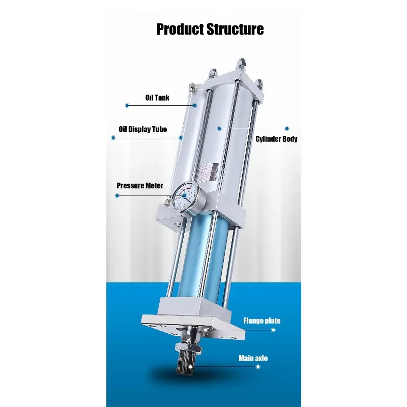 Hydraulic Cylinder Integrated Pneumatic Components Gas-Liquid Booster Cylinder  MPT/MPTC Mode