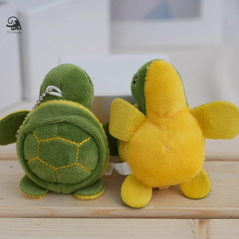 Cute Cartoon Turtle Keychain Anti-Lost Keyring Children Kawaii Stuffed Animal Doll Bag Pendant Decoration Akcesoria Prezenty