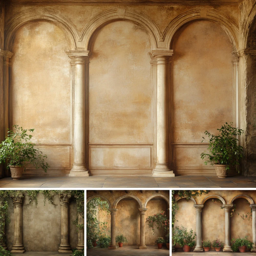 Photography Background Retro Old Europe Textured Wall Adult Birthday Wedding Maternity Portrait Decor Backdrop Photo Studio