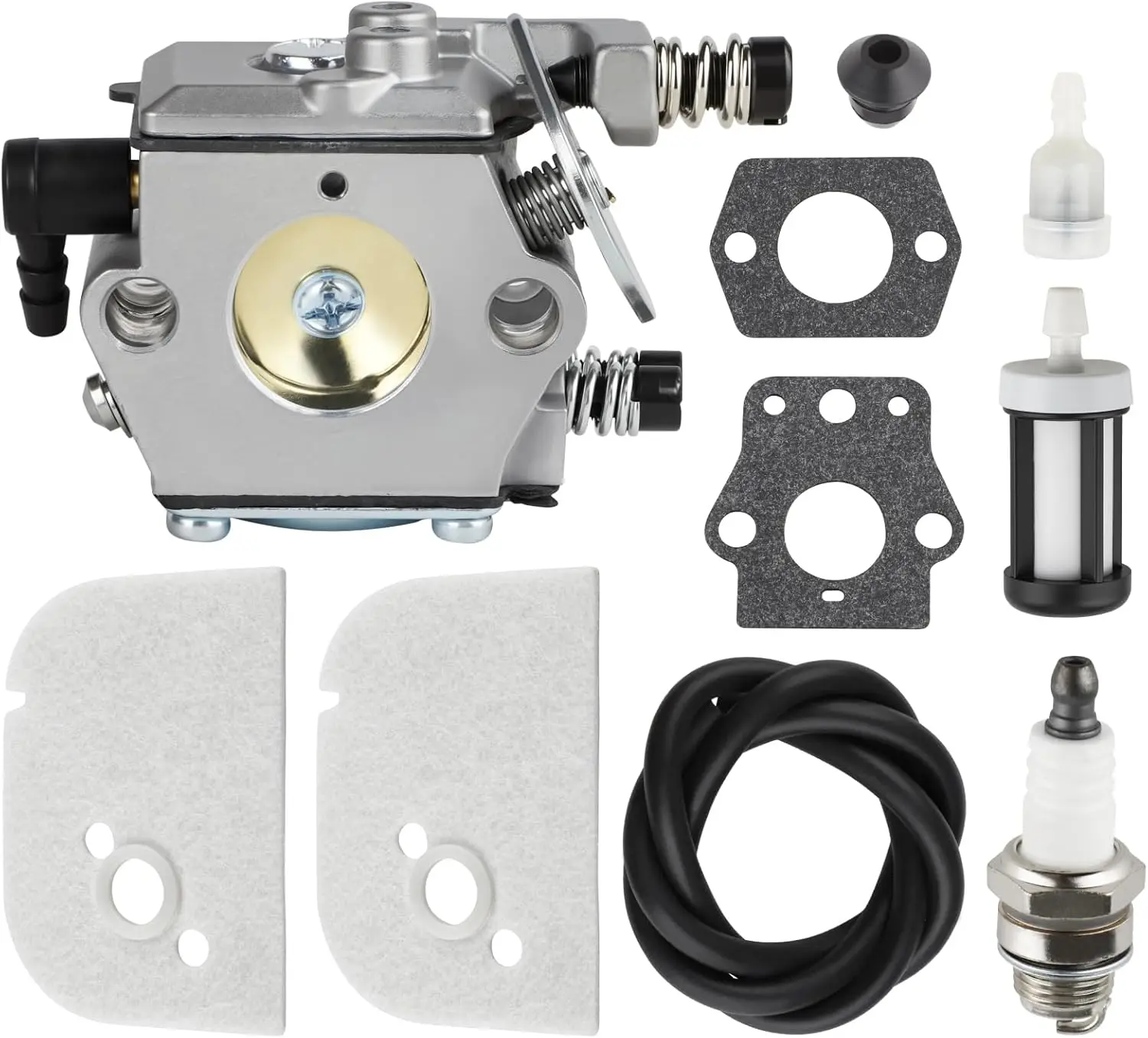 Chainsaw Tune Up Kit for Stihl 009 010 011 012 Carburetor with Gaskets Air Fuel Filter Line Spark Plug Motor Parts