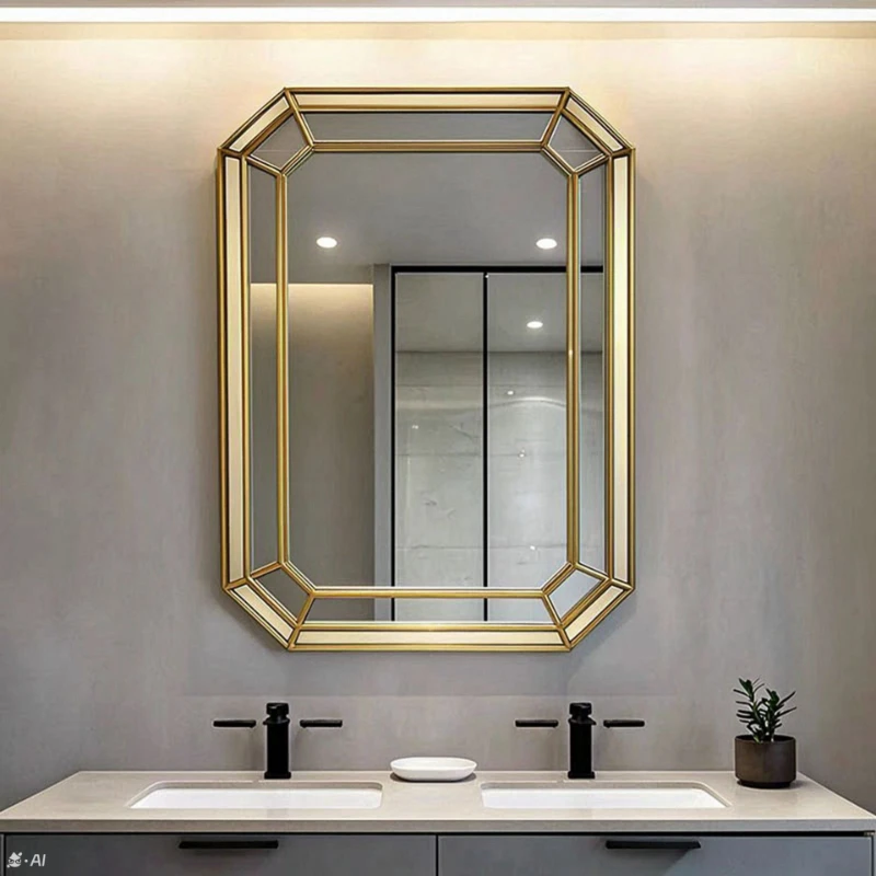 Wall Mounted Bathroom Fixtures and Accessories Rust Proof Bath Mirrors Waterproof Full Body Mirror Appearance Household Using