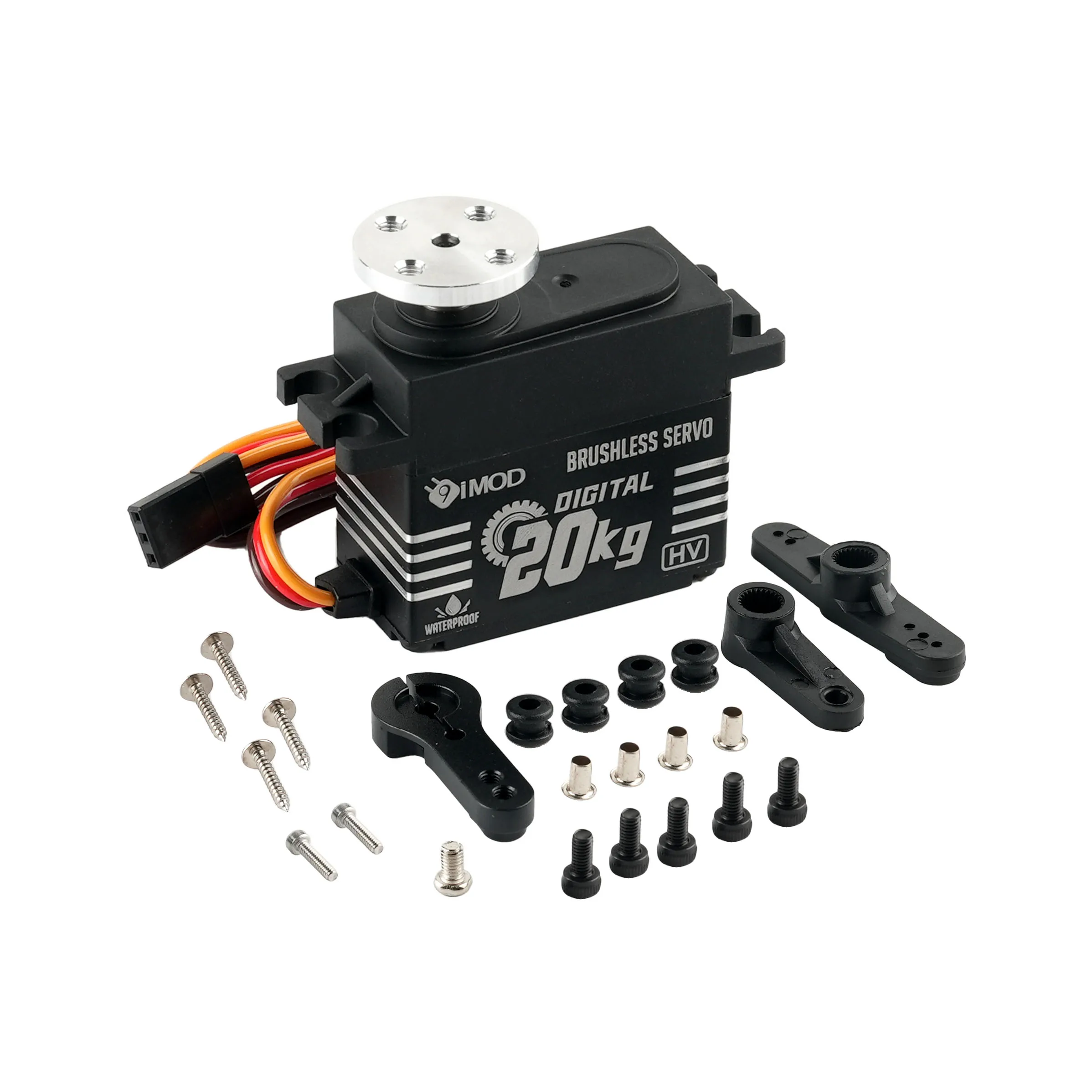 Servo brushless standard 9imod 20KG custodia in lega di alluminio servo ingranaggio digitale impermeabile in metallo per 1/8 1/10 RC Crawler Car Boat fai da te