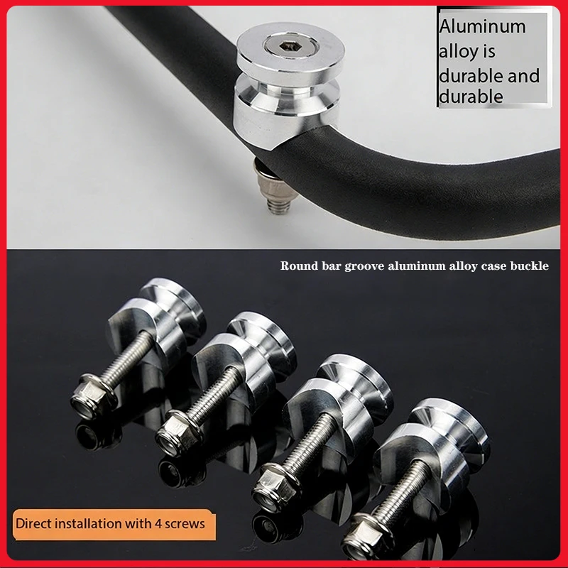 4er-Set Motorrad-Heckkoffer-Halterung Grundplatte Buchsenpolster Schnalle Aluminiumlegierung Seitenkoffer-Halterung Rillenhänge-Schnalle – Detail 10