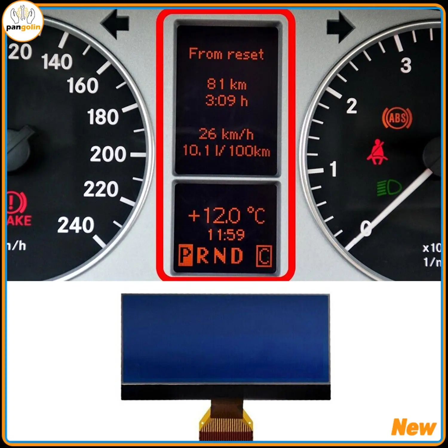 1pc 8V Instrument Cluster LCD Display For Mercedes A ∕ B 8 Volt Version Class W169 W245 Car Replacement Accessories